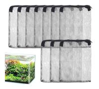Fish Tank Filter Bags | 10 Pieces Zipper | Mesh Pond Media Bags - for Activated Carcoal, Freshwater & Saltwater, Owners, Adults & Professionals
