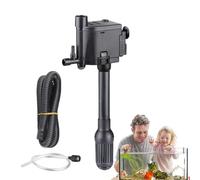 Fish Tank Filter, Internal Flow Adjustable Pump, Water Clarifier Oxygenation, Energy Efficient Circulation Feature, Aquatic Supplies, Clear Acrylic for Turtle Tank and Betta Fish Use.