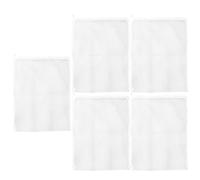 Fish Tank Filter Sacks: Five Pack Washable Media Holders, Heavy Duty Net Holders, Long Lasting Aquarium Assistance | Pure Water Flow Management Solution For Fish Tank