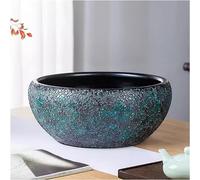 Fish Tank Fish Bowl Ceramic Tank Living Room Fish Tank Hydroponic Container Turtle Tank Water Lily Bowl Lotus Flower Pot Indoor Fish Tank Aquarium-24cm (24cm)