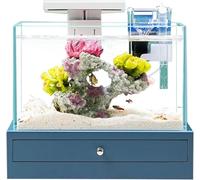 Fish Tank, Fish Bowl, Goldfish Bowl, Fish Bowl Aquarium Desktop Small Fish Tank With Base
