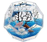 Fish Tank, Fish Bowl, Goldfish Bowl, Thickened Glass Fish Tank Desktop Decorative Fish Bowl(Large)