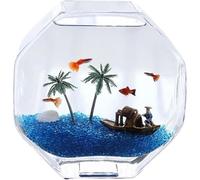 Fish Tank, Fish Bowl, Goldfish Bowl, Thickened Glass Transparent Fish Bowl Home Desktop Small Aquariums