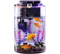 Fish Tank, Fish Bowl, Goldfish Bowl, Thickened Small Fish Tank With Filter Pump And Led Lights Simple Tank Aquariums