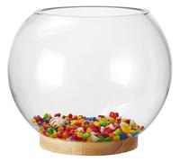 Fish Tank, Fish Bowl, Goldfish Bowl, Thickened Transparent Glass Fish Tank Desktop Round Goldfish Aquarium Living Room Desktop Decorative Ornaments(35cmx26cm)
