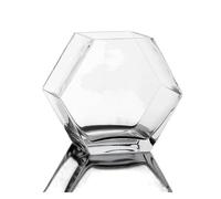 Fish Tank Fish Tank Hexagonal Glass Transparent Tabletop Fighting Large Size Ecological Home Furnishings(L)