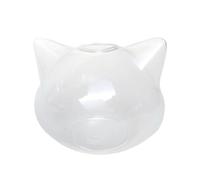 Fish Tank Fish Tank Small Cat Head Shape Aquarium Clear Glass Thickened Desktop Simple Ecological(L)