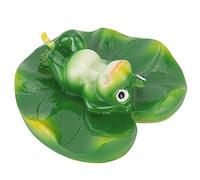 Fish Tank Floating Decoration, Simulation Artificial Floating Water Lotus Leaf Frog Amimal Pond Fish Tank Decoration for Garden Pond, Swimming Pool, Fountain