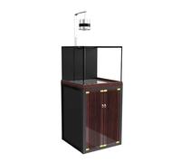 fish tank Home Living Room Office Large Glass Aquarium Backpack Overflow Bottom Filter Under Filtration Tank Marine Fish Tank Ultra White Glass Fish Tank for Coral Sea Water Fish aquarium(60x60x131cm)
