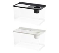 Fish Tank, Hydroponic Design, ABS+PP, Modern Aquarium Complete Set, Aquarium with Filter and Light, Easy to clean, for Bedroom, Office