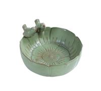 Fish Tank Hydroponic Flower Pot Ceramic Fish Tank Chinese Turtle Basin With Bird Decoration Is Suitable for Living Room Entrance and Office Etc. Glass Fish Tank(M)