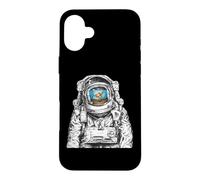 Fish Tank in Spacesuit Astronaut Goldfish Space Graphic Case for iPhone 16 Plus