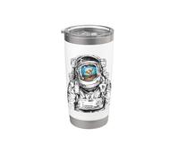 Fish Tank in Spacesuit Astronaut Goldfish Space Graphic Stainless Steel Insulated Tumbler