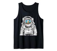 Fish Tank in Spacesuit Astronaut Goldfish Space Graphic Tank Top