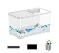 Fish Tank Kit - Aquarium Kit, Decorative Aquarium Starter | Complete Starter Set with Led Light, Glass Fish Tank for Betta, Freshwater goldfis, Tropical Fish, Easy Setup, Modern Design for Home, Kid