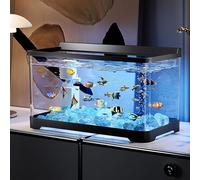 Fish Tank Kit, Aquarium Starter Kit With Super-Quiet Water Pump, Betta Fish Aquarium With Decor, Gravel(Medium)