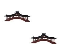 Fish Tank Landscape Bridge Decoration Mini Pavilion Statue Outdoor Ornament(2)