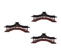Fish Tank Landscape Bridge Decoration Mini Pavilion Statue Outdoor Ornament(3)