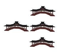 Fish Tank Landscape Bridge Decoration Mini Pavilion Statue Outdoor Ornament(4)