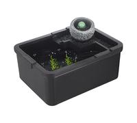 Fish Tank - Landscape Tank for Turtles | Small Ancient Aquariums with USB Pump & Light for Aquaponics Reef Jellyfish Betta Desktop Bookshelf Bedroom Hospital Studio