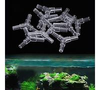 Fish Tank Line Tubing Joint Aquarium Transparent Acrylic 3 Way 20PCS Y Shape Air Pump Soft Pipe Tee Connector for Aquarium Pump Accessories