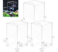 Fish Tank Lookout Tower,Clear Negative Pressure Fish Tank Acrylic,Look Out Tower for Fishs Sorority Tanks,360° View & Auto-Refill,Increase Activity Space for Ecological Decorations (#3pc)