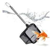 Fish Tank Net - Extendable Fine Mesh Net with Long Handle, Small Telescopic for Aquarium Fish | for Pond, Lake, River, Stream, Sea Cleaning, Garden, Backyard, Camping, V