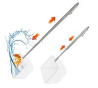 Fish Tank Net with Extendable Pond Net with Handle from 5 to 15 Inches, Golden Fish Net | Pond Net, Small Aquarium Net for Fish Catching and Cleaning, Durable and Flexible