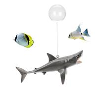 Fish Tank Ornament - Floating Shark Aquarium Decoration, Adjustable Position Aquatic Display Accentt, Realistic Underwater Landscape Feature, Durablee Tank Embellishment | Home Office Habitat Decor
