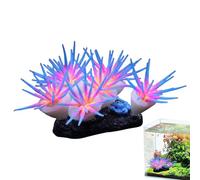 Fish Tank Ornaments Fish Tank Decor | Silicone Coral Ornaments for Fish Tank | Blowing in the Dark Artificial Aquarium Plants Decorations for Freshwater Water