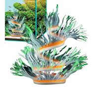 Fish Tank Ornaments, Sea Anemone Artificial Fish Tank Ornament, Adjustable Placement Angles Decor for Indoor Home Room Ambiance