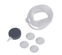 Fish Tank Oxygen Pump Accessories Air Stones Bubble Stones Aeration Stone with 2M Air Pipe 4 Suction Cups for Aquarium Fish Tank Oxygenation Silicon Carbide Material Round Cake