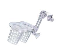 Fish Tank Plant Holder - Clear Plant Basket Holder with Hole,Aquatic Grass Planter, Adjustable Fish Tank Decoration, Home Accessories for Gardeners, Birthdays