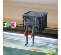 Fish Tank Purifier - Silent Multi Stage Basin, Desktop Waterfall Filter with Spillway, Effective Waste Removal Equipment, Ideal for Saltwater Workplace Bedroom Habitat