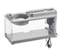 Fish Tank Quiet Small Aquarium 3 in 1 Aquarium Tank with Filter, Light ＆ Water Pump Desktop Fish Water Cycling Betta for Office & Home Decor