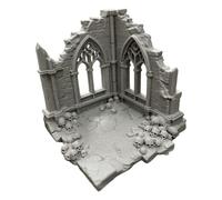 Fish Tank Ruins Decor Miniature Gothic Realistic Architecture Craft | Skull Design Fish Tank Decor for Desktop Bookshelf Garden Landscape Bedside Table Dorm Flower Pot Planter