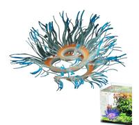 Fish Tank Sea Anemone Ornaments | Silicone Sea Anemone Ornaments for Fish Tank - Decorative Under Light Glowing Aquarium Accessories for Dorm Hotel