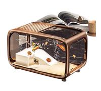 Fish Tank | Small Betta Fish Tank Aquarium with Climbing Decor - Clear Acrylic Landscape Container Bowl with Top Feeding Hole for Betta Shrimp Snails Turtle Aquatic Animals