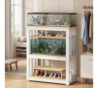 Fish Tank Stand, 3-Tier Aquarium Stand, Adjustable Plant Shelf, Cabinet for Fish Tank Accessories Storage, Terrarium Stands, Storage Shelf for Living Room Office Hotel Lobby(60 * 30 * 100cm)