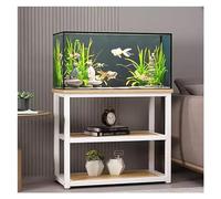 Fish Tank Stand, 5 10 20 Gallon Fish Tank Stand Breeder Tank Stands Holder, Black White Heavy Duty 2 Layer Reptile Tank Table For Home Office Living Room, 70cm Tall (Color : #8, Size : (LxWx