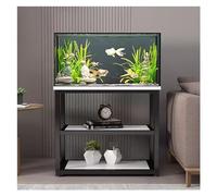 Fish Tank Stand, 5 10 20 Gallon Fish Tank Stand Breeder Tank Stands Holder, Black White Heavy Duty 2 Layer Reptile Tank Table For Home Office Living Room, 70cm Tall (Color : #2, Size : (LxWx