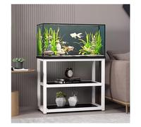 Fish Tank Stand, 5 10 20 Gallon Fish Tank Stand Breeder Tank Stands Holder, Black White Heavy Duty 2 Layer Reptile Tank Table For Home Office Living Room, 70cm Tall (Color : #6, Size : (LxWx