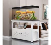 Fish Tank Stand for Aquariums, Reptile and Turtle Tank Stand with Storage Cabinet, Durable Frame Supports Up to