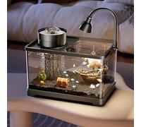 Fish Tank Starter Kit, Small Aquarium Kit,Aquarium With LED Full Spectrum Light, Filter, Aquarium For Betta, Shrim, Or Small Fishes(Xl)