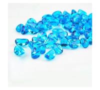 Fish Tank Stones 100/200/500g Transparent Glass Pebbles for Fish Tank Colored Pebbles Aquarium Accessories Home Decoration(Blue3,500g)