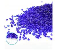 Fish Tank Stones 100/200/500g Transparent Glass Pebbles for Fish Tank Colored Pebbles Aquarium Accessories Home Decoration(Deep blue2,100g)