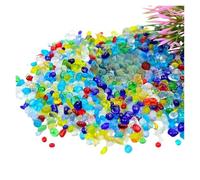 Fish Tank Stones 100/200/500g Transparent Glass Pebbles for Fish Tank Colored Pebbles Aquarium Accessories Home Decoration(Mix color2,500g)