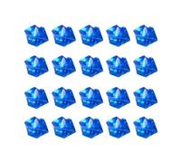 Fish Tank Stones 50/100pcs Crystal Gem 18x25mm Stone Crushed Ice Rocks Aquarium Colorful Stone Fish Tank Vase Landscaping Decoration(Dark blue,100pcs)