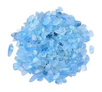 Fish Tank Stones, Aquamarine Crystal Crushed Stone Multicolor 5-12mm Decorative Gravel Fish Tank Planter Landscaping(7-9mm500g)