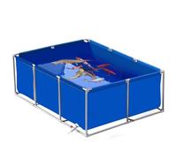 Fish Tank Temporary Canvas Fish Pond with Drain Valve Suitable for Koi Fish and Turtles 100x200x70cm